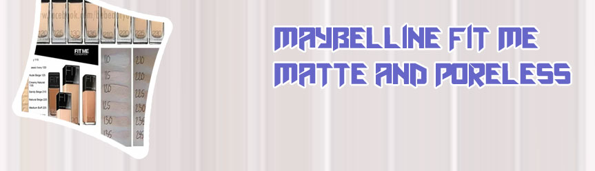 New maybelline fit me foundation